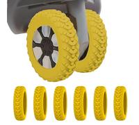 Lot de 8 housses de protection pour roulettes de valise - En silicone souple - Réduisent le bruit - Protège les roues de bagages Anulely