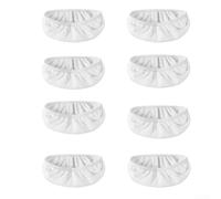Lot de 8 housses de rechange avec bande élastique épaisse pour balais rotatifs, polaire corail et tampons en microfibre, conçues pour un nettoyage efficace des sols humides et secs (B)