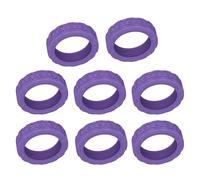 Lot de 8 housses de roue anti-tangage pour bagages en silicone pour roues pivotantes et toits, Violet, Consulte la descripción, Voir description