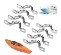 Lot de 8 œillets d'arrimage pour kayak, boucles d'arrimage en acier inoxydable avec 16 vis pour canoë, bateau, gréement, ceinture 'entraînement de yoga, balançoire, hamac