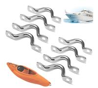 Lot de 8 œillets d'arrimage pour kayak, boucles d'arrimage en acier inoxydable avec 16 vis pour canoë, bateau, gréement, ceinture 'entraînement de yoga, balançoire, hamac, coussin kayak, œille