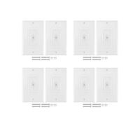 Lot de 8 Œillets Muraux Flexibles en Caoutchouc avec Plaque Murale Décorative, Plaque de Passage 1 Gang pour Câbles Basse Tension
