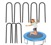 Lot de 8 inserts en U pour sol, renforts contre le vent de trampoline - Clous de paysage en métal haute performance en forme de U pour trampoline - Tente de jardin
