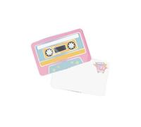 lot de 8 invitations K7audio pour anniversaire