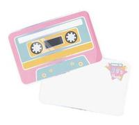 Party Pro Invitations Cassettes années 90 – 8 – Multicolore