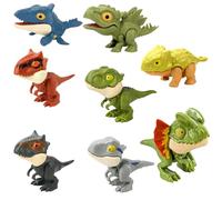 Lot de 8 jouets dinosaures Playmobil - Figurines dinosaures Schleich - D Rex - Jouet interactif pour enfants de 3 à 8 ans - Vert, marron, gris, parfait pour les fêtes et l'éducation