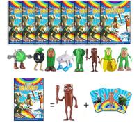Lot de 8 jouets italiens de collection, avec figurines d'action et cartes en Tung Tung Tung Sahur Tralalero Tralala et personnages rouge cervical