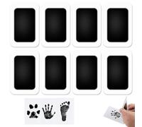 Lot de 8 Kit Empreinte Pieds et Mains Béb,Touch Tampons Bébé,Encre Empreinte bébé,Enfant Empreinte Clean Touch Tampons Bébé,Empreinte Main Pied bebe,Pied Enfant Empreinte Nouveau-nés Douche Cadeau
