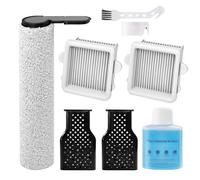 Lot de 8 kits de rechange compatibles avec Roborock F25 Pro Turbo | Les accessoires comprennent 1 brosse rouleau, 2 filtres HEPA, 2 modules de désodorisation et 1 solution de nettoyage (200 ml)