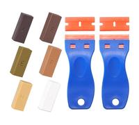 Lot de 8 kits de réparation de cire dure, blanc, marron, cire dure, linoléum, avec 2 raclettes, kit de réparation de trous et de rayures pour bois, carrelage, parquet, stratifié, vinyle, carrelage en
