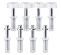 Lot de 8 kits de réparation de porte d'armoire à charnière pivots gants supérieurs à ressort Matériel de porte Bibles Facile à installer Guides de rouleaux supérieurs et rotations