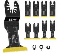 Lot de 8 Lame Scie Oscillante Titane pour Metal, Lame Outil Multifonction Accessoires pour Métal, Vis, Plastique, Bois, Coupe