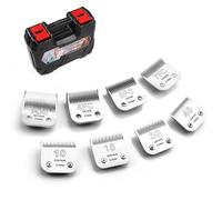 Lot de 8 lames de rechange en acier inoxydable amovibles pour le toilettage des chiens, compatibles avec les tondeuses pour animaux de compagnie Andis/Oster A5/Heiniger/moser max 50/Wahl.