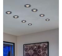 Lot de 8 lampes encastrées Spots ALU Salle à manger Éclairage rotatif argenté