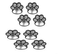 Lot de 8 lampes solaires étanches IP44 en forme de patte de chat pour jardin, pelouse, allée, veilleuse, économie d'énergie, décoration LED (blanc)