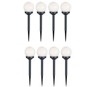 Lot de 8 lampes solaires extérieures LED Boule Design Terre Broche Lampes enfichables Jardin Chemin Éclairage