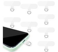 Lot de 8 languettes d'attache de téléphone universelles sans adhésif, coussinet de rechange autocollant anti-perte pour téléphone portable, sangle de poignet et tour de cou, ovale