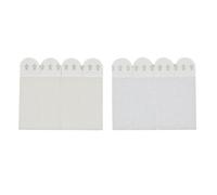 Lot de 8 Languettes de Fixation ""5 kg"" 6cm Blanc