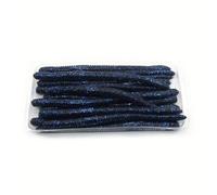 Lot de 8 leurres de vers de Terre, appâts Souples en PVC Ultra-réalistes, appâts de pêche inversés à enfoncement Lent(Blauw)