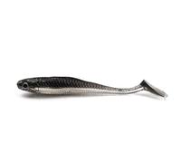 Lot de 8 leurres Souples à Queue en T, vers à Immersion Lente Haute densité, Outils de pêche en Eau Douce Compatible with Bars et Mandarins(Svart,6.5cm)