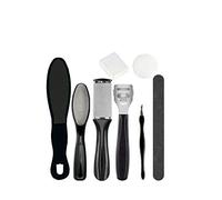 Lot de 8 limes à pieds pour peaux dures/mortes, éliminateur de callosités des pieds, grattoir pour peaux humides/sèches, râpe à pieds en acier inoxydable pour pieds craquelés, kit de pédicure (bleu)
