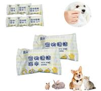 Lot de 8 lingettes portables pour animaux de compagnie, 12 pièces/paquet, lingettes pour pattes et fesses, oreilles, yeux, lingettes nettoyantes pour hamster, lapin, chat, chien, élimination des