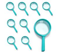 Lot de 8 Loupe Enfant Loupes de Lecture 60 mm pour Observer Insectes Timbres Pièces et Petits Objets Cadeau Éducatif