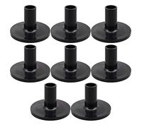 Lot de 8 manchons de cymbale longs avec bride de base pour batterie et instruments de percussion Noir