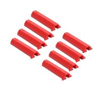 Lot de 8 manchons de protection en silicone rouge pour colliers de serrage de rail de menuiserie - Housses en caoutchouc souple pour rails à cliquet à dégagement rapide - 10 x 3,5 cm
