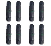 Lot de 8 manchons de raccordement IP68, forme I 2P L/N, boîte de jonction étanche, bornes de connexion rapide sans vis, de 0,5 à 2,5 mm² jusqu'à 450 V 16 A