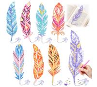 Lot de 8 marque-pages en strass pour enfants à partir de 6, 7, 8, 9, 10, 11, 12 ans, coffret de bricolage, cadeau d'anniversaire, jouet