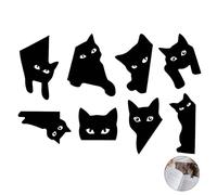 Lot de 8 Marque-Pages Magnétiques Chat Noir Mignons, Clips de Page Aimantés pour Lecteurs, Accessoires de Lecture Pratiques pour Étudiants Enseignants, Idée Cadeau Originale pour Amoureux des Chats