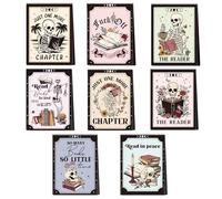 Lot de 8 marque-pages magnétiques en forme de squelette gothique pour les amateurs de livres, cadeaux pour la lecture des femmes, fournitures scolaires et de bureau