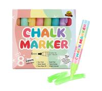 Lot de 8 marqueurs à craie pour tableau blanc - Accessoires d'écriture effaçables - Stylos à craie colorés - Pour artistes, étudiants, , salle de ureau à domicile, tableaux blancs