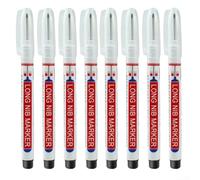 Lot de 8 marqueurs de précision à pointe longue pour créer des motifs détaillés sur le bois, le métal et le verre sans outils chauffants (8 noirs)