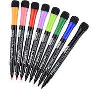 Lot De 8 Marqueurs Magnétiques Effaçables À Sec Pour Tableau Blanc À Faible Odeur Avec Gommes Pour Enfants Et Enseignants Pour Le Travail En Classe Sur Tableau Blanc,Calendrier,Pointe