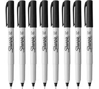 Lot De 8 Marqueurs Permanents À Pointe Ultra Fine ¿ Encre Noire