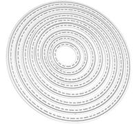 Lot de 8 matrices de découpe en forme de cercle pour la fabrication de cartes, pochoirs de découpe pour bricolage, scrapbooking, album photo, gaufrage décoratif pour la fabrication de cartes