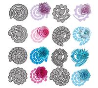 Lot de 8 matrices de découpe en métal en forme de fleurs 3D pour la fabrication de cartes, le scrapbooking, le gaufrage, les pochoirs, les loisirs créatifs, les loisirs créatifs
