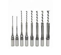 Lot de 8 Mèches pour Trou Carré Mortaiseuse Bois - 6mm/6,4mm/8mm/9,5mm/11mm/12,7mm/14mm/16mm pour Perceuse Bricolage