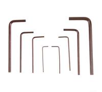 Lot de 8 mini clés hexagonales de 0,7 mm à 4 mm en alliage d'acier en forme de L pour petits appareils électroniques et composants, marron