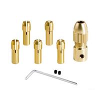 Lot de 8 mini mandrins de perçage de 0,5 à 3 mm pour perçage de PCB, pince auto-serrante en laiton pour bois, feuille d'aluminium ABS, compatible avec Mini Hand D