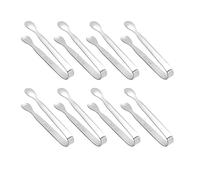 Lot de 8 mini pinces à glace en acier inoxydable pour amuse-bouches, café, thé, bar, cuisine