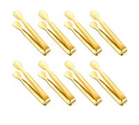 Lot de 8 mini pinces à glace en acier inoxydable pour amuse-bouches, café, thé, bar, cuisine