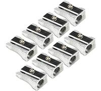 Lot de 8 mini taille-crayons en métal à trou unique en alliage d'aluminium pour la plupart des tailles de crayons adultes et enfants