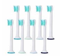 Lot de 8 mini têtes de brosse à dents de rechange compatibles avec brosse à dents électrique Philips Soni-Care HX6024 pour FlexCare, HealthyWhite, EasyClean, PowerUp Series