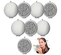 Lot de 8 miroirs de maquillage de poche compacts, miroir compact pour mariage, 7,1 cm, 7,1 cm, 7,1 cm