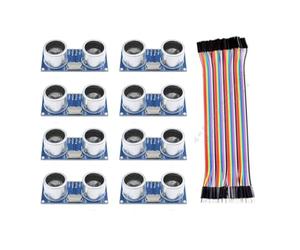 Lot de 8 modules à ultrasons compatibles avec HC-SR04, module à ultrasons, capteur de distance, prend en charge 3,3 à 5 V pour Arduino UNO, robot, XBee, ZigBee, etc.