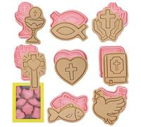 Lot De 8 Moules À Biscuits Pour Baptême Religieux | Emporte-Pièces Avec Calice Holy Cup Pour Pâques Halloween Noël Religieux Baptême Communion