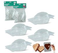 Lot de 8 moules à chocolat en forme de cœur pour la Saint-Valentin - 10 cm - En plastique souple - Accessoires de cuisine pour gâteaux, glaçons, travaux manuels